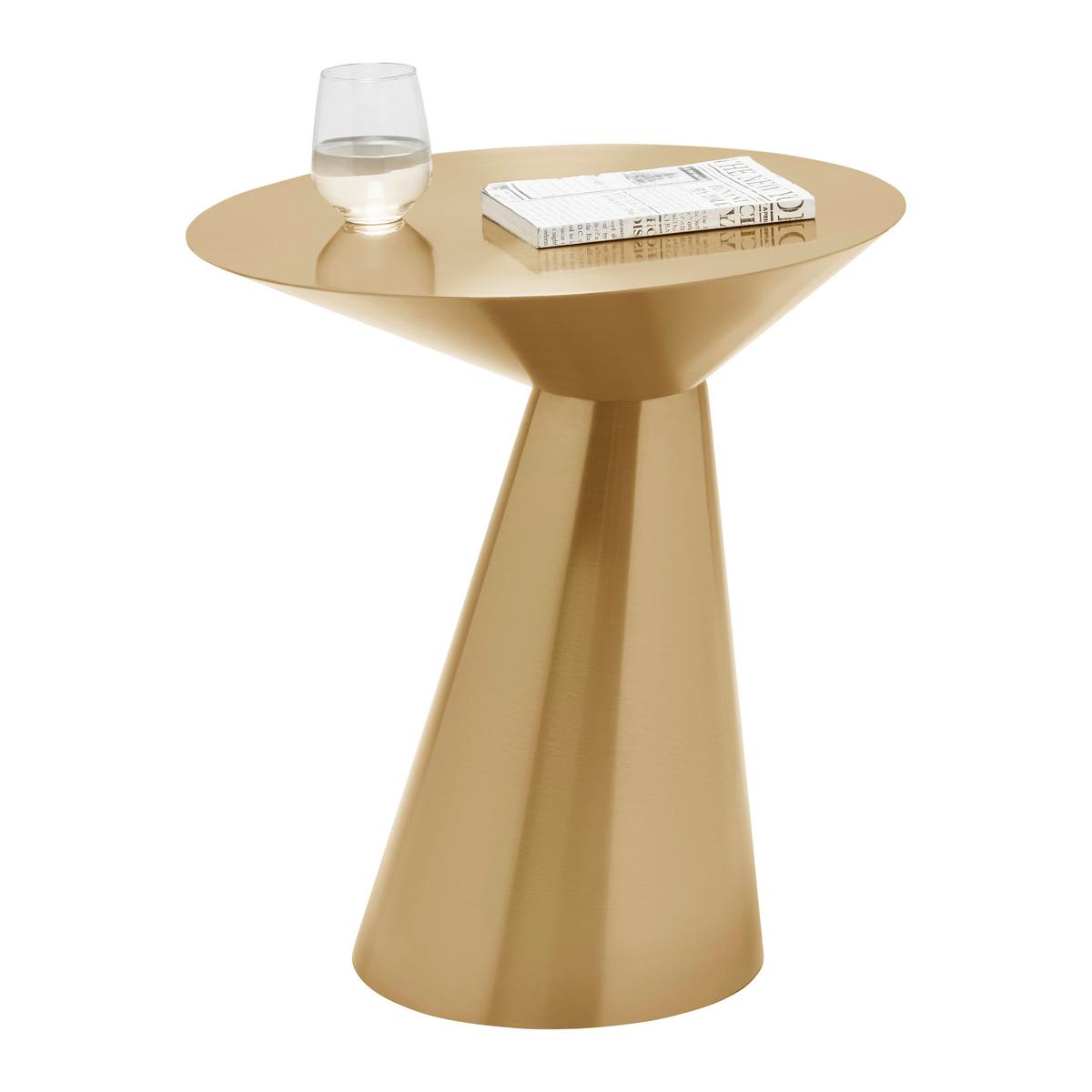 Masă auxiliară KACY -TREND- - auriu, Romantik / Landhaus, metal (40/45/40cm) - Premium Living