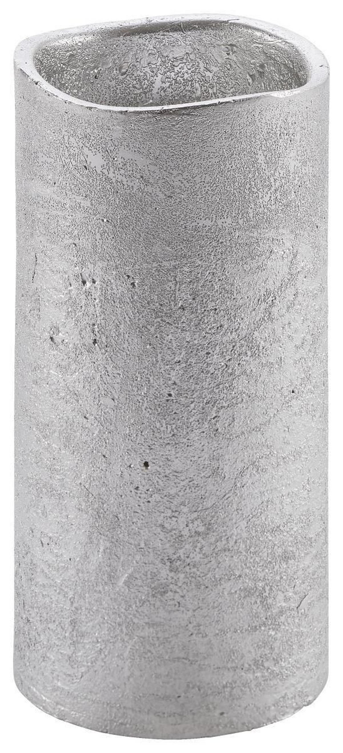 ŚWIECA LED LOA - kolor srebrny, Modern, materiały naturalne (15cm) - Bessagi Home