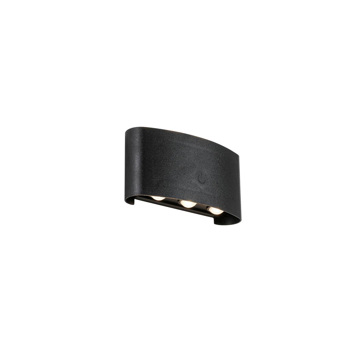 LED-Wandleuchte Beide Schwarz max. 2,5 Watt - Schwarz, MODERN, Kunststoff/Metall (5,25/17/8,5cm) - Mömax