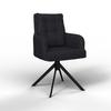 STOL MED ARMSTÖD MARIETTA - svart, Modern, metall/trä (60/92/67cm) - Bessagi Home