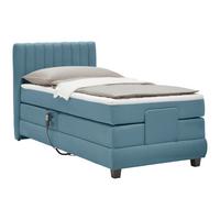 Boxspringbett Dixon Dunkelblau ca. 90x200cm - Schwarz/Dunkelblau, KONVENTIONELL, Holz/Holzwerkstoff (90/200cm) - Premium Living