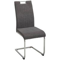 Szánkótalpas Szék Katja - króm/szürke, Modern, textil/fém (42/98/56cm) - Mömax