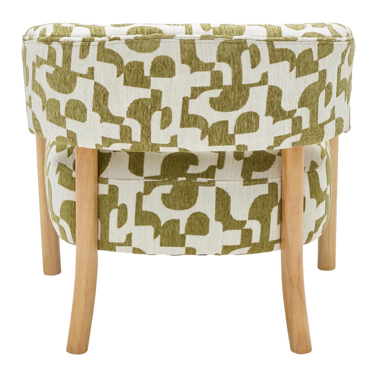 Armlehnsessel Joris Grün/Naturfarben - Naturfarben/Grün, LIFESTYLE, Holz/Textil (71/67/71cm) - Mömax