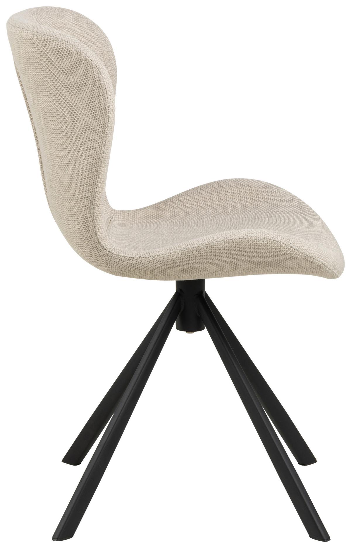 KRZESŁO BATILDA -A1 - beżowy/czarny, Design, metal/tkanina (46,5/81/53cm) - MID.YOU