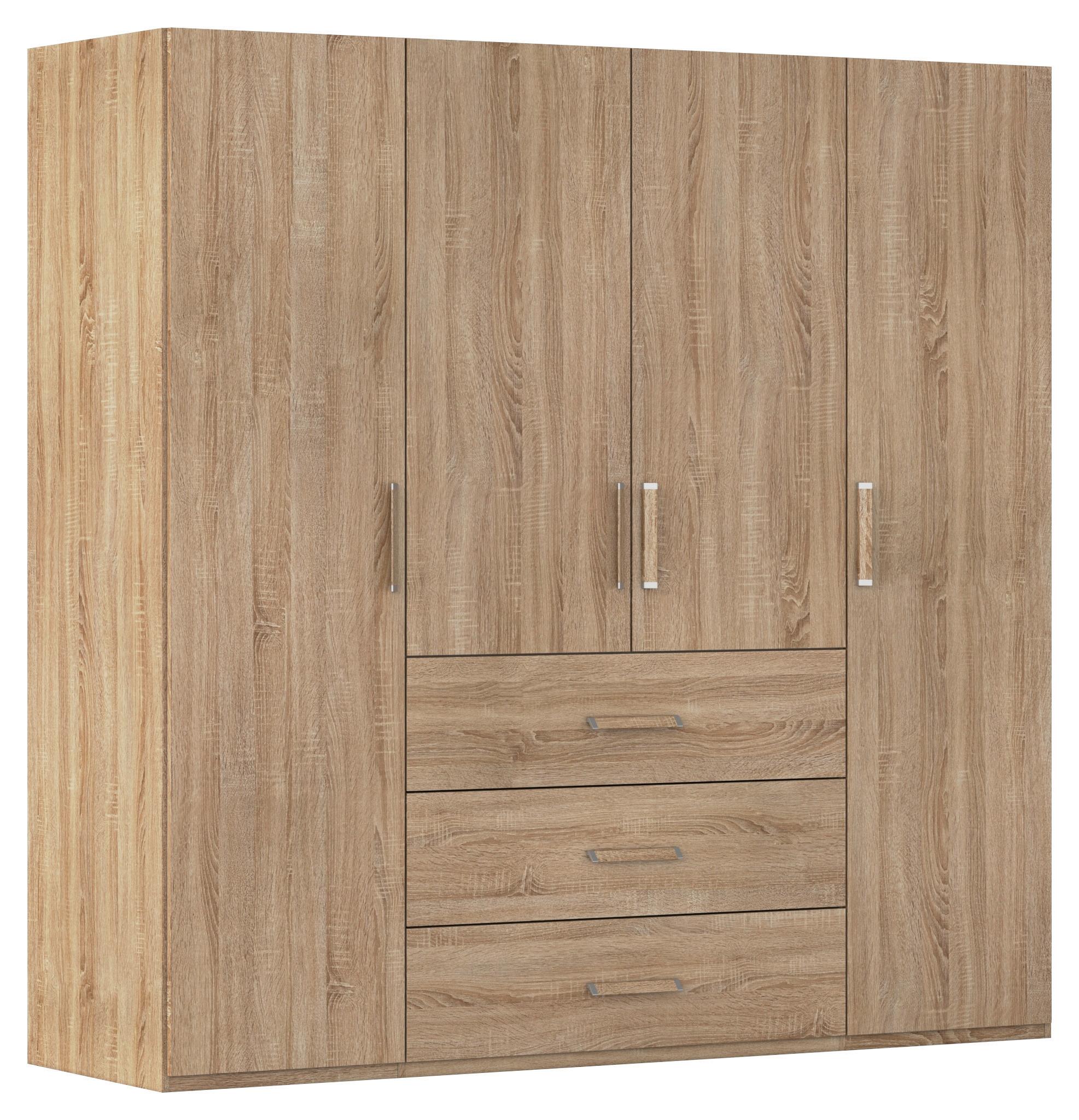 Omara S Klasičnimi Vrati Evelyn, Barva Hrasta - hrast sonoma, Design, umetna masa/leseni material (201/197/60cm) - Novel