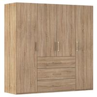 Omara S Klasičnimi Vrati Evelyn, Barva Hrasta - hrast sonoma, Design, umetna masa/leseni material (201/197/60cm) - Novel