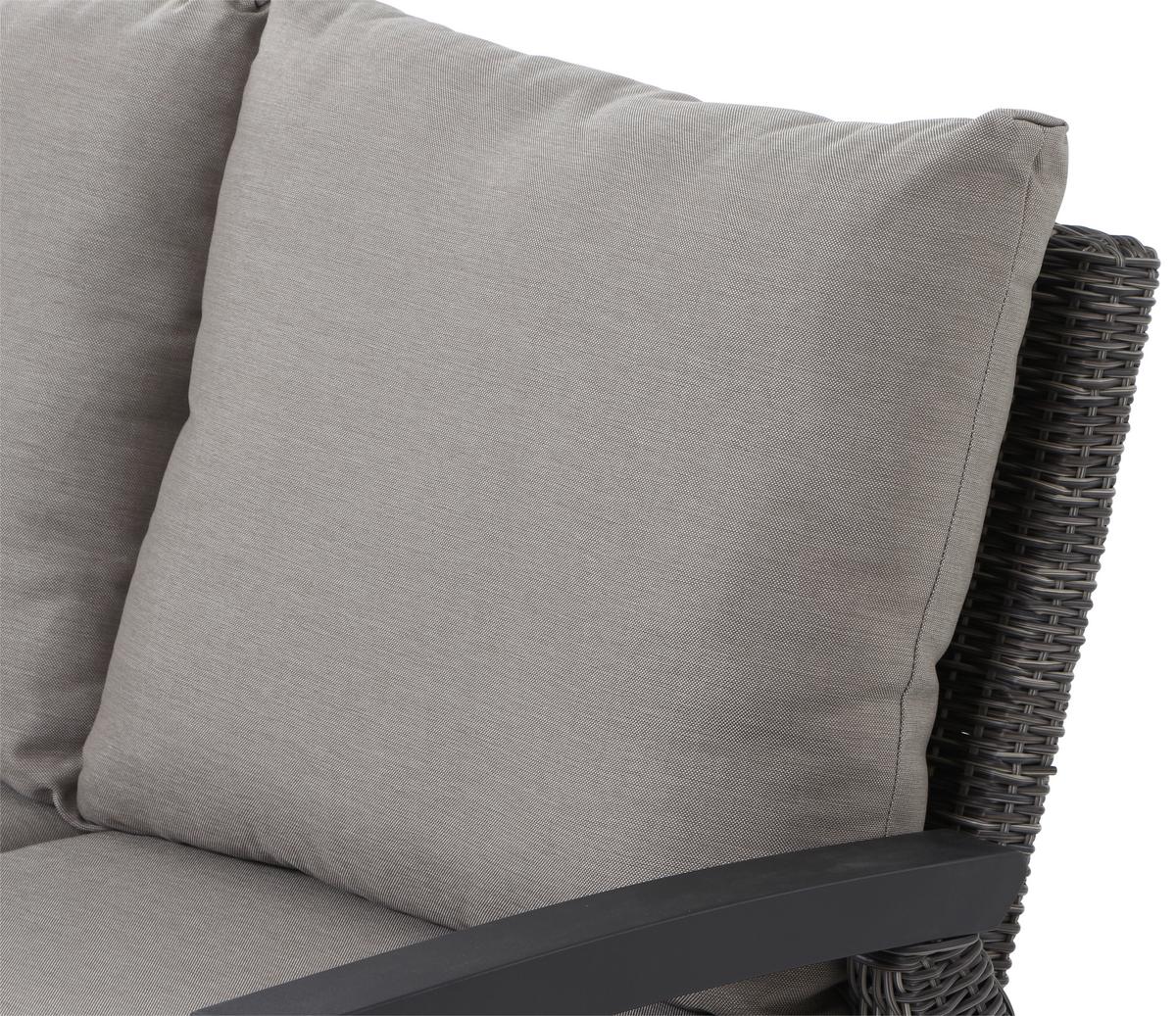 Loungegarnitur Corido 4-tlg. Grau - Grau, Basics, Keramik/Kunststoff (219/88/219cm) - Siena Garden