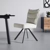 STOL FINA - vit/beige, Modern, metall/trä (49/91/64cm) - Bessagi Home
