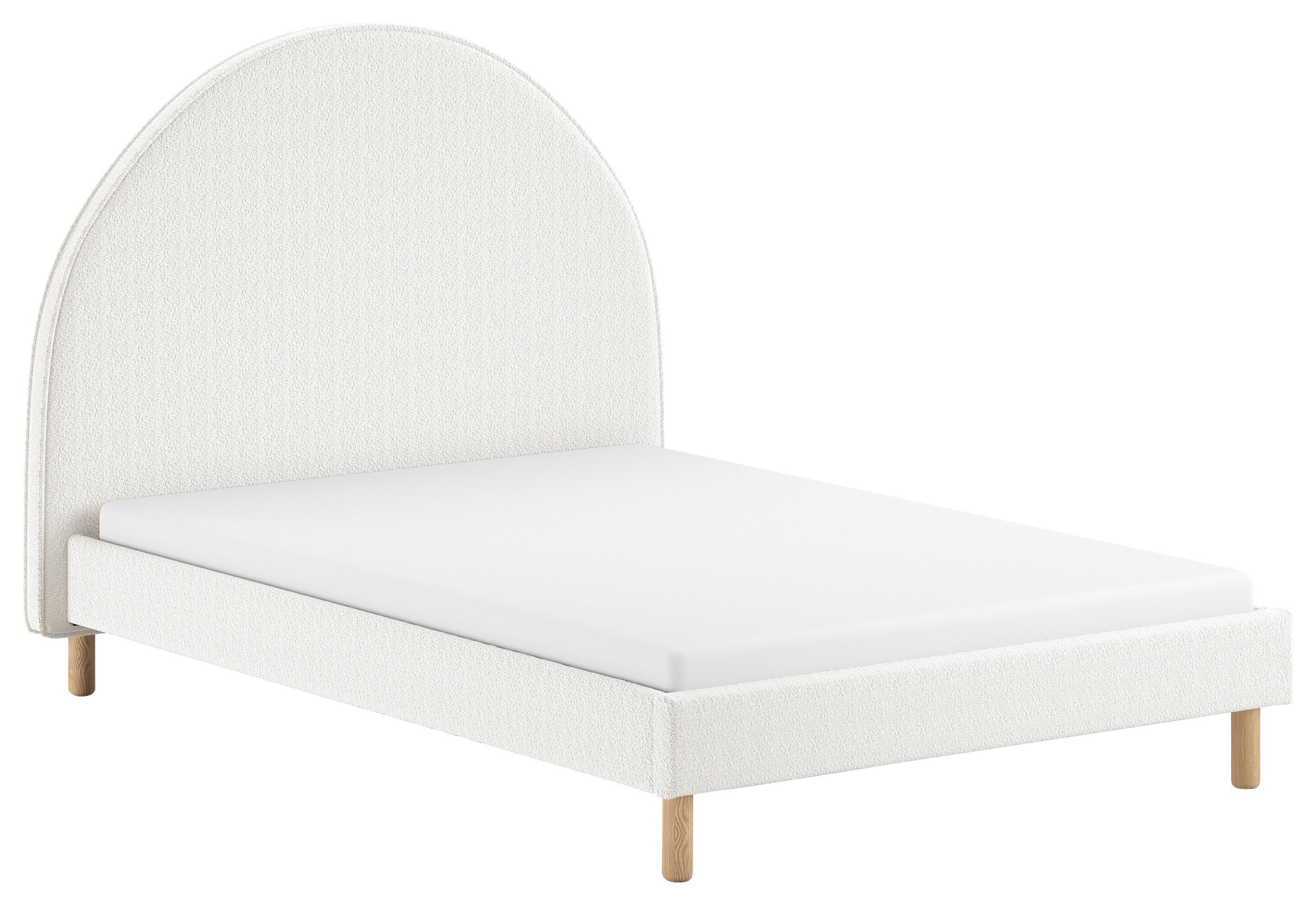 Kinder-/Juniorbett Moon ca. 140x200 cm Weiß - Naturfarben/Weiß, ROMANTIK / LANDHAUS, Holz/Textil (140/200cm) - MID.YOU