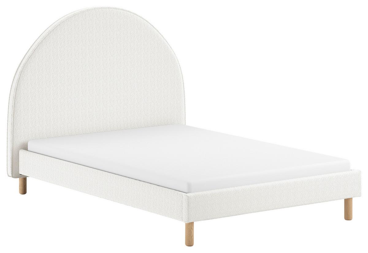Kinder-/Juniorbett Moon ca. 140x200 cm Weiß - Naturfarben/Weiß, ROMANTIK / LANDHAUS, Holz/Textil (140/200cm) - MID.YOU