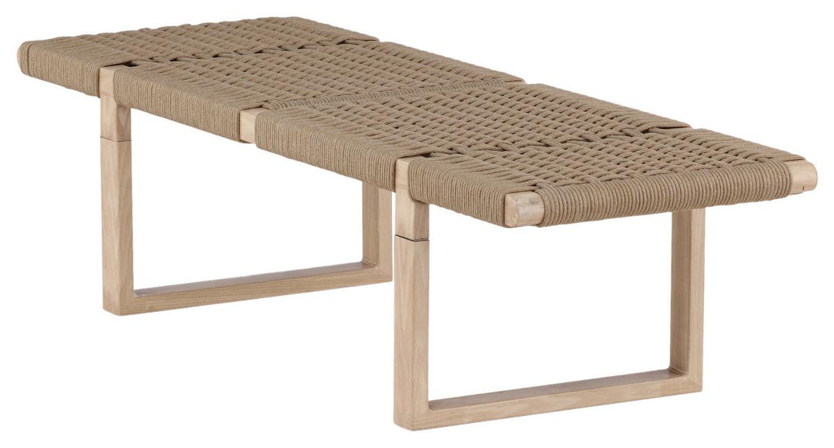 Sitzbank Ängön ca. 140x36x46 cm Braun - Hellbraun, Design, Holz/Metall (140/36/46cm) - Livetastic