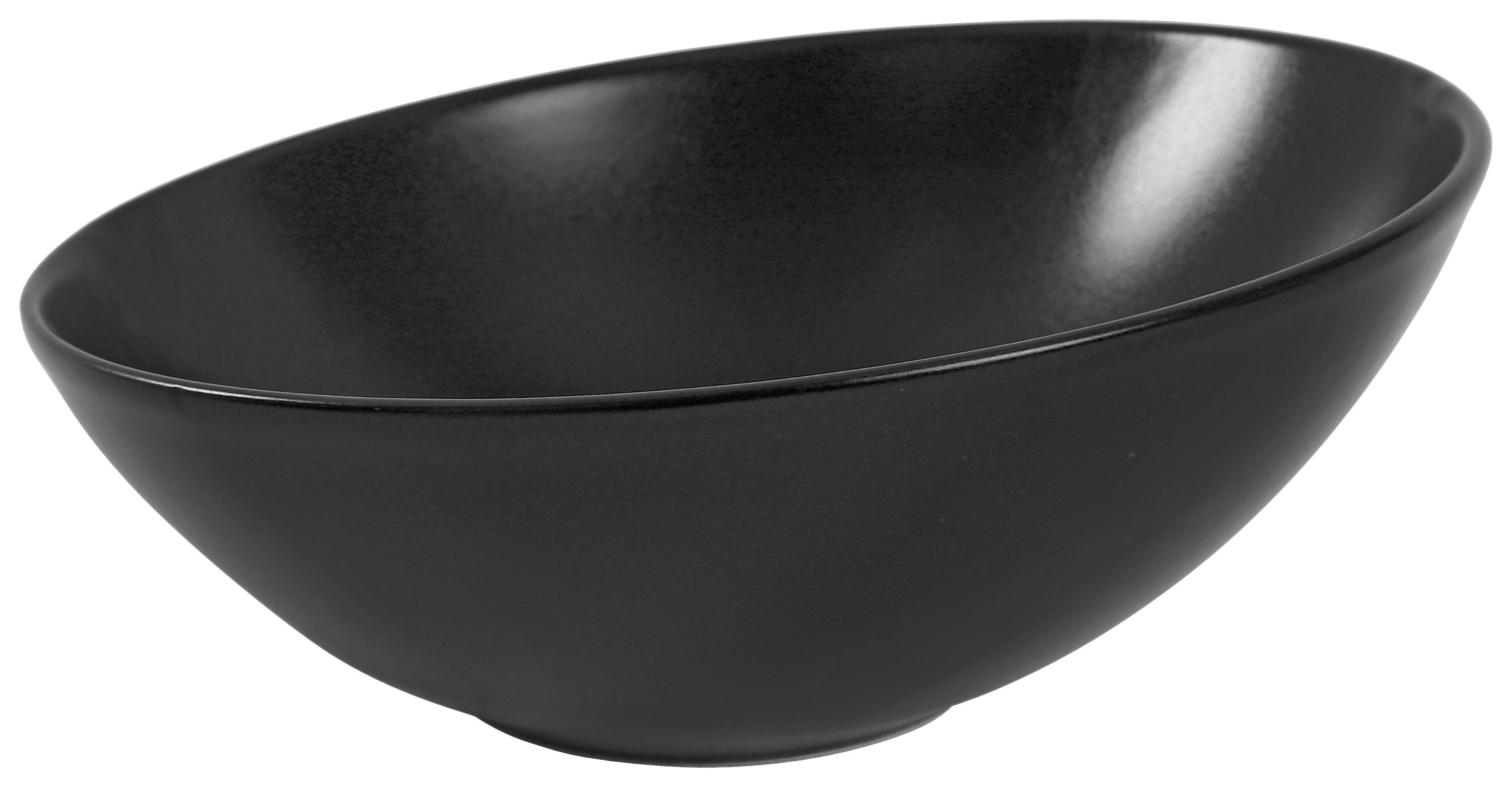 MISKA DO SAŁATY MELLY - czarny, Modern, ceramika (23,1/9,5cm) - Premium Living