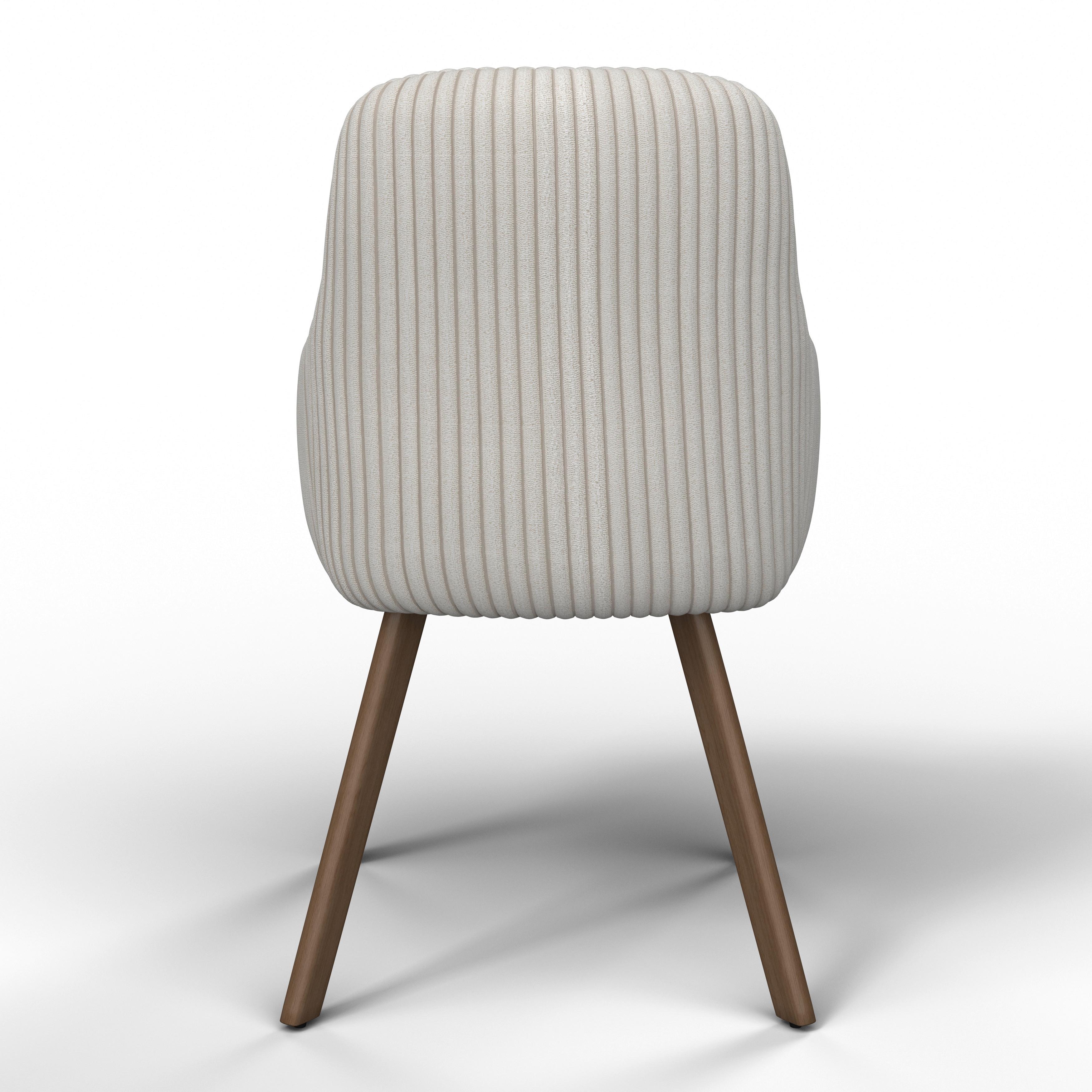 STOL MED ARMSTÖD MATTIA - beige/ekfärgad, Modern, metall/trä (56/87/61cm) - Bessagi Home