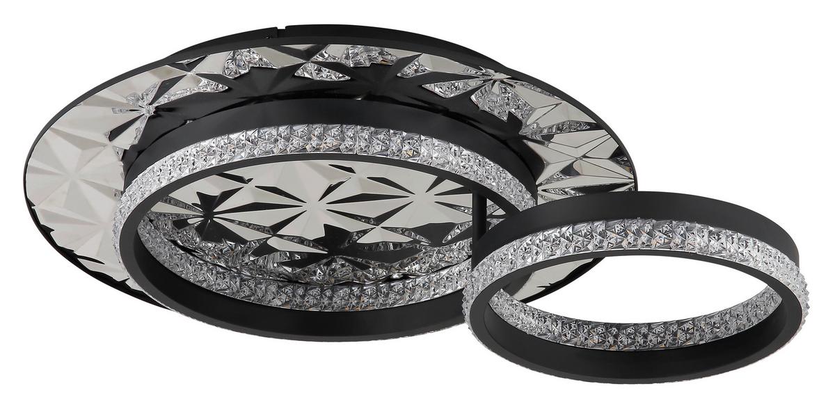 LED-DECKENLEUCHTE 67361C DELLA II - Klar/Chromfarben, Design, Kunststoff/Metall (50,5/40/14cm) - Globo