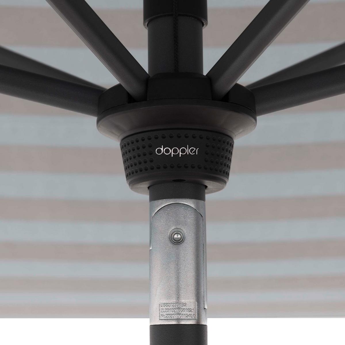 Sonnenschirm Myzone Auto Tilt Anthrazit ca. 300x200cm - Anthrazit/Grau, Basics, Textil/Metall (300/200cm) - Doppler