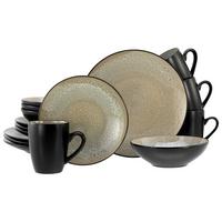 Kombinirani Servis Malmö, 16-Delni - črna/bež, Basics, keramika - Creatable
