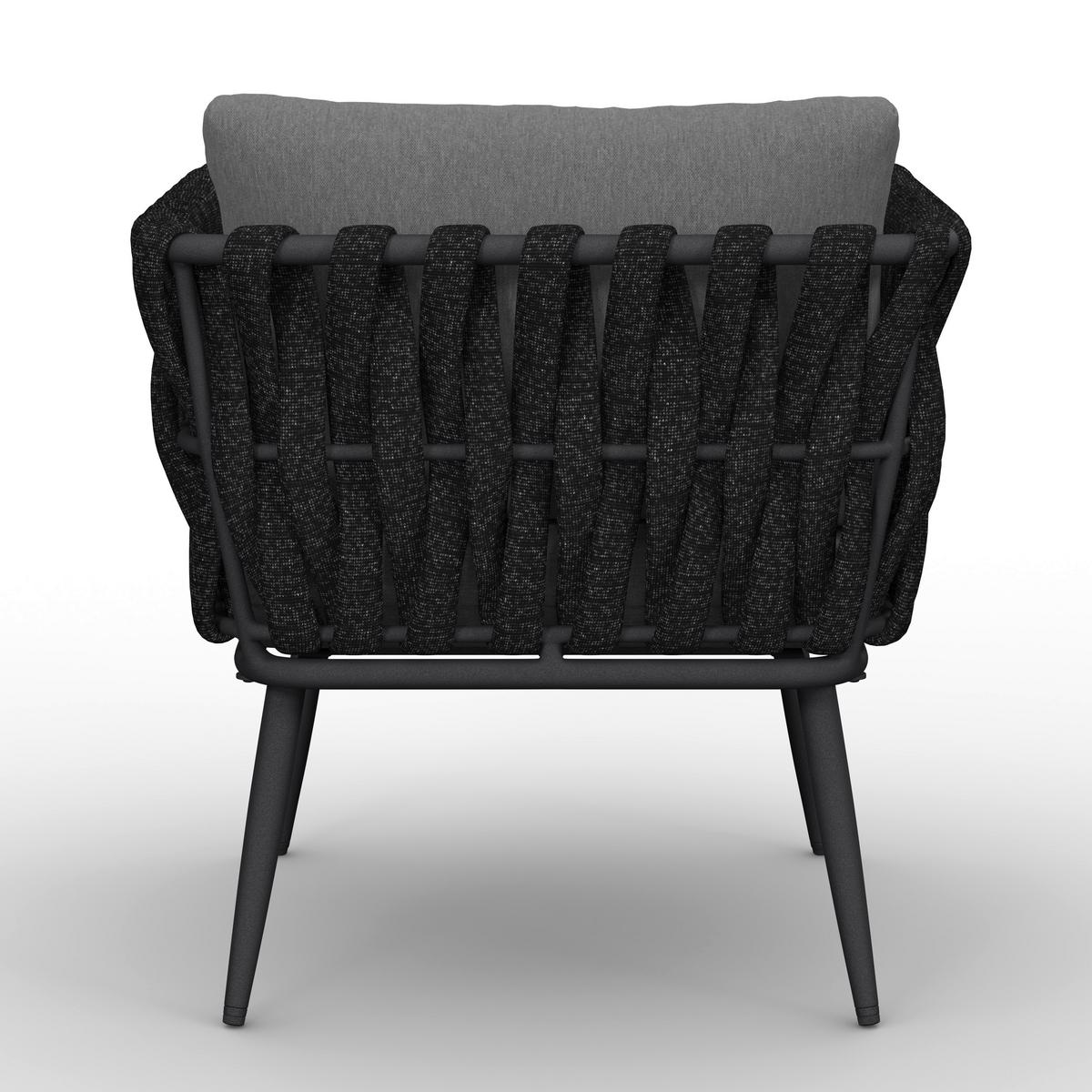 Dining-Loungeset Mila Dunkelgr Outdoorstoff/Metall - Dunkelgrau, MODERN, Kunststoff/Textil - Bessagi Garden