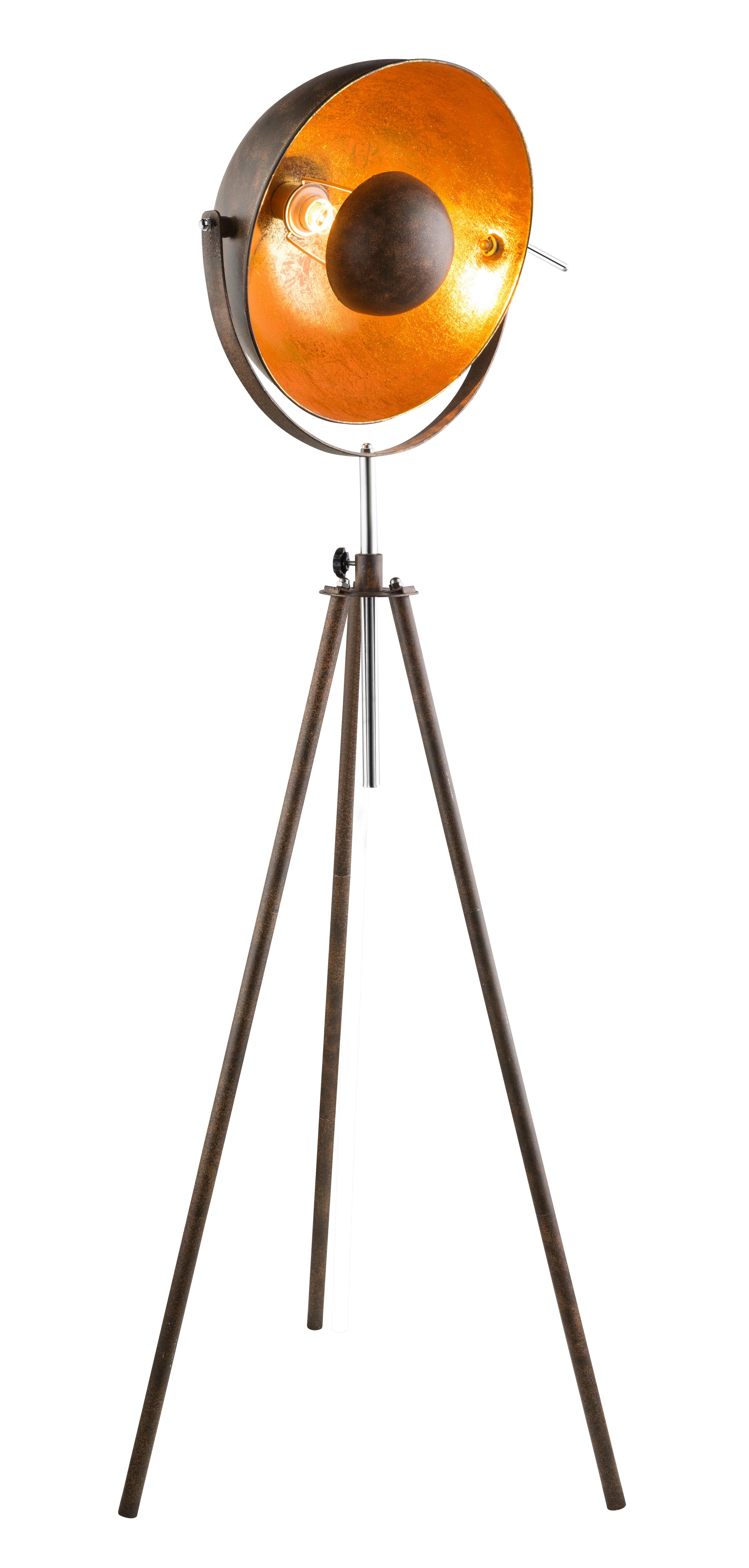 STEHLEUCHTE 58307 XIRENA - Rostfarben/Goldfarben, Trend, Metall (69/179cm) - Globo