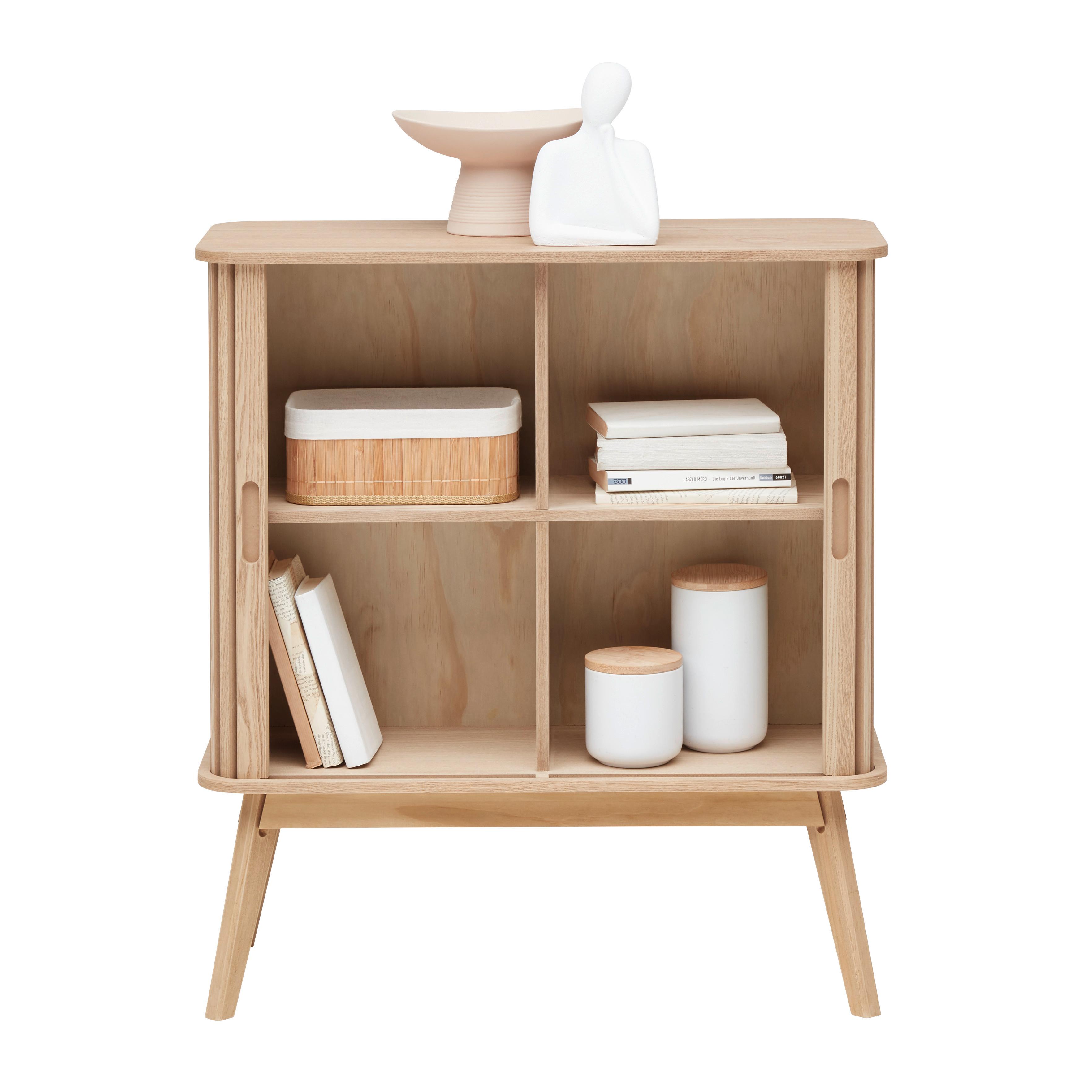 BYRÅ SKANDY - naturfärgad, Modern, trämaterial/trä (70/80/30cm) - Premium Living