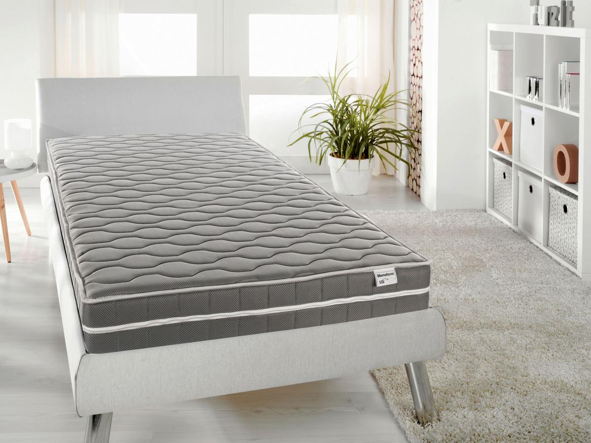 Viscomatratze Visko Plus H2/3 ca. 100x200cm - Hellgrau, Basics, Textil (100/200cm) - P & B