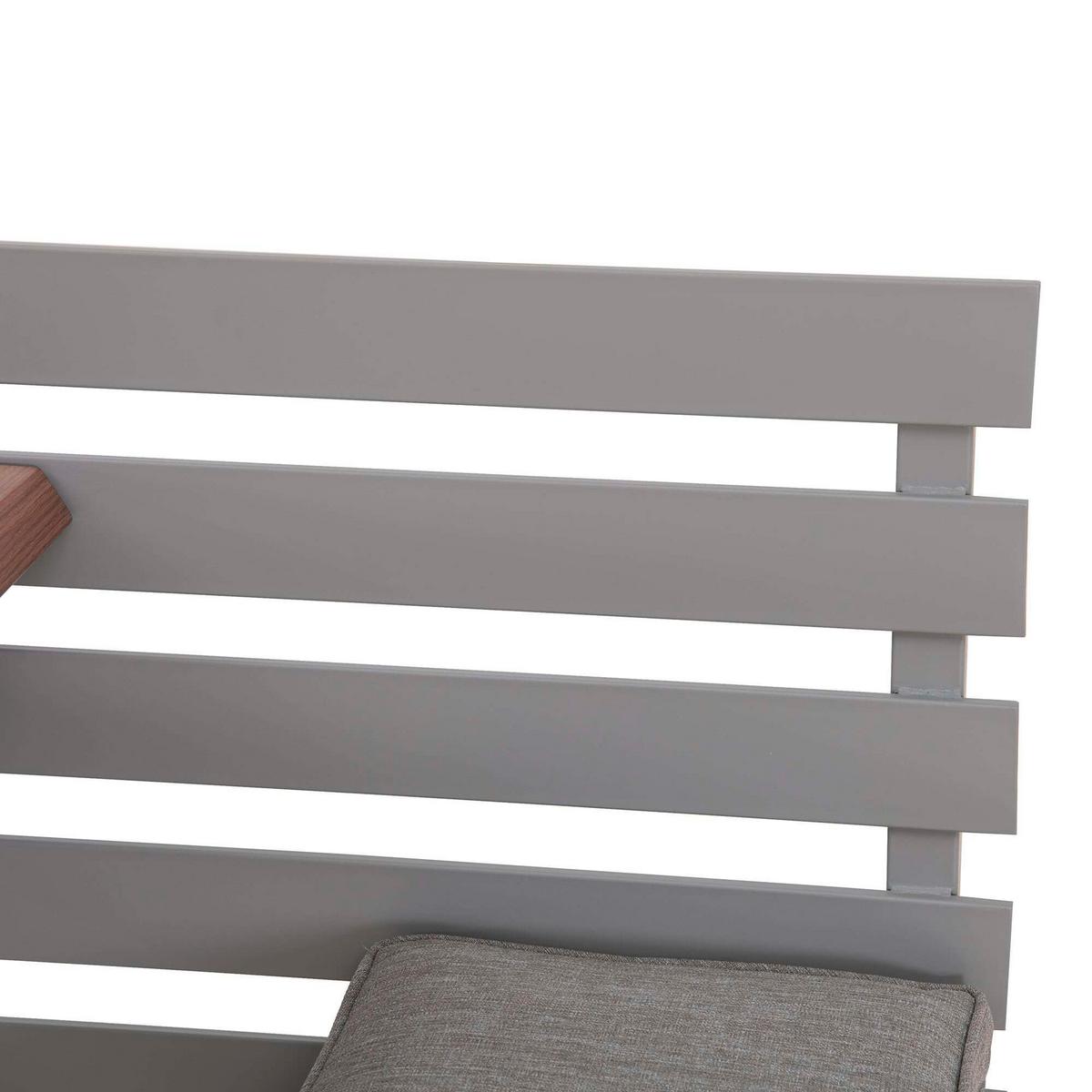 Gartenset Lagos Grau/Beige, 4-teilig - Hellbraun/Beige, Basics, Textil/Metall (126/86/157cm) - Modante