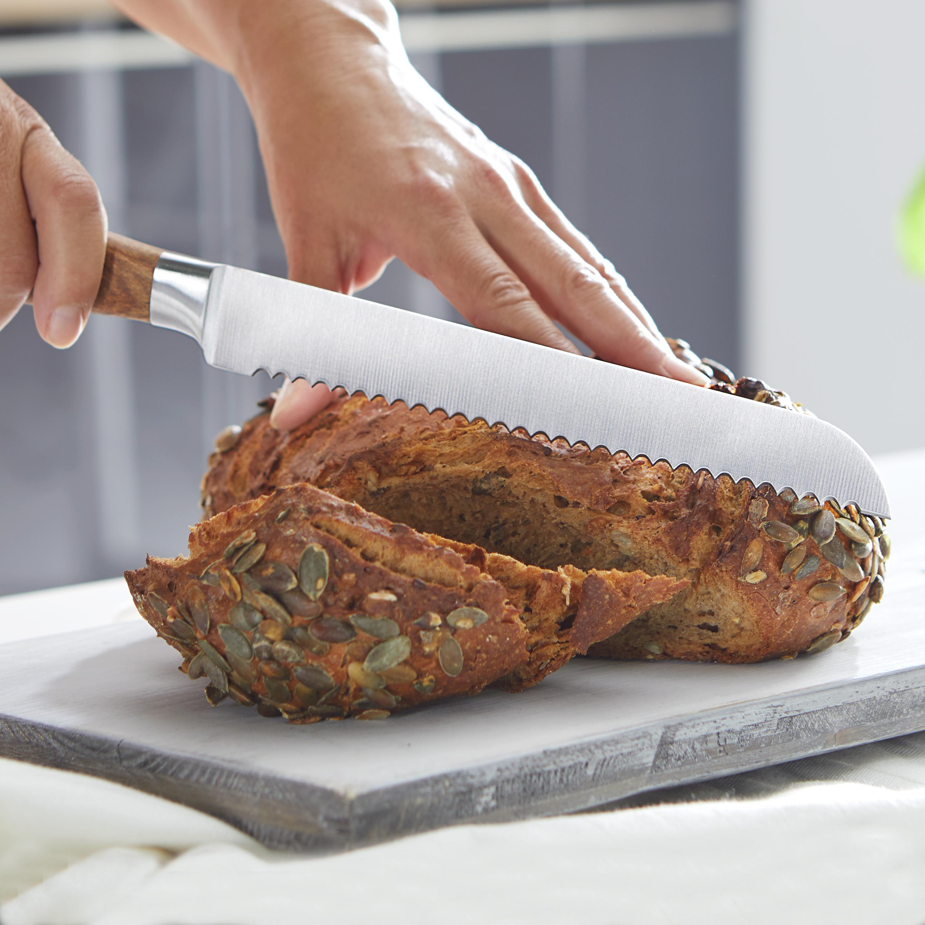 Echtwerk Brotmesser Classic Edition - Braun, MODERN, Holz/Metall (34cm) - Echtwerk