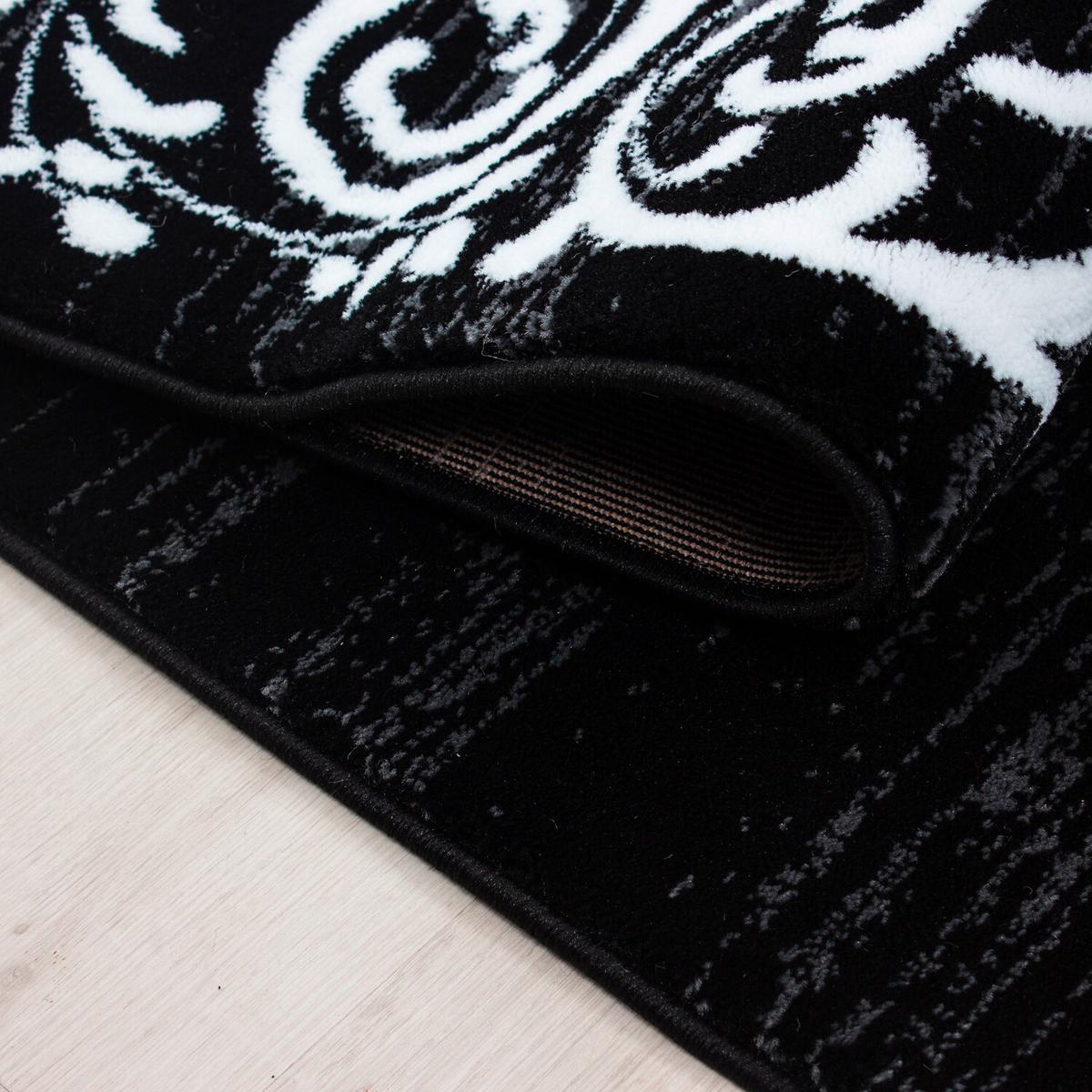 Flachwebeteppich Miami Schwarz ca. 240x340cm - Schwarz, Design, Textil (240/340cm) - Novel