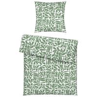 Bettwäsche Britta Grün/Weiß ca. 135x200cm - Weiß/Grün, MODERN, Textil (135/200cm) - Mömax