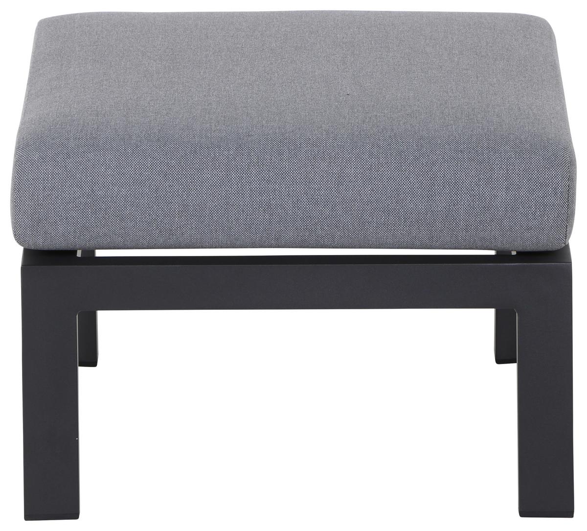 Loungehocker Valencia Anthrazit - Dunkelgrau/Anthrazit, Basics, Textil/Metall (60/43/59cm) - Siena Garden
