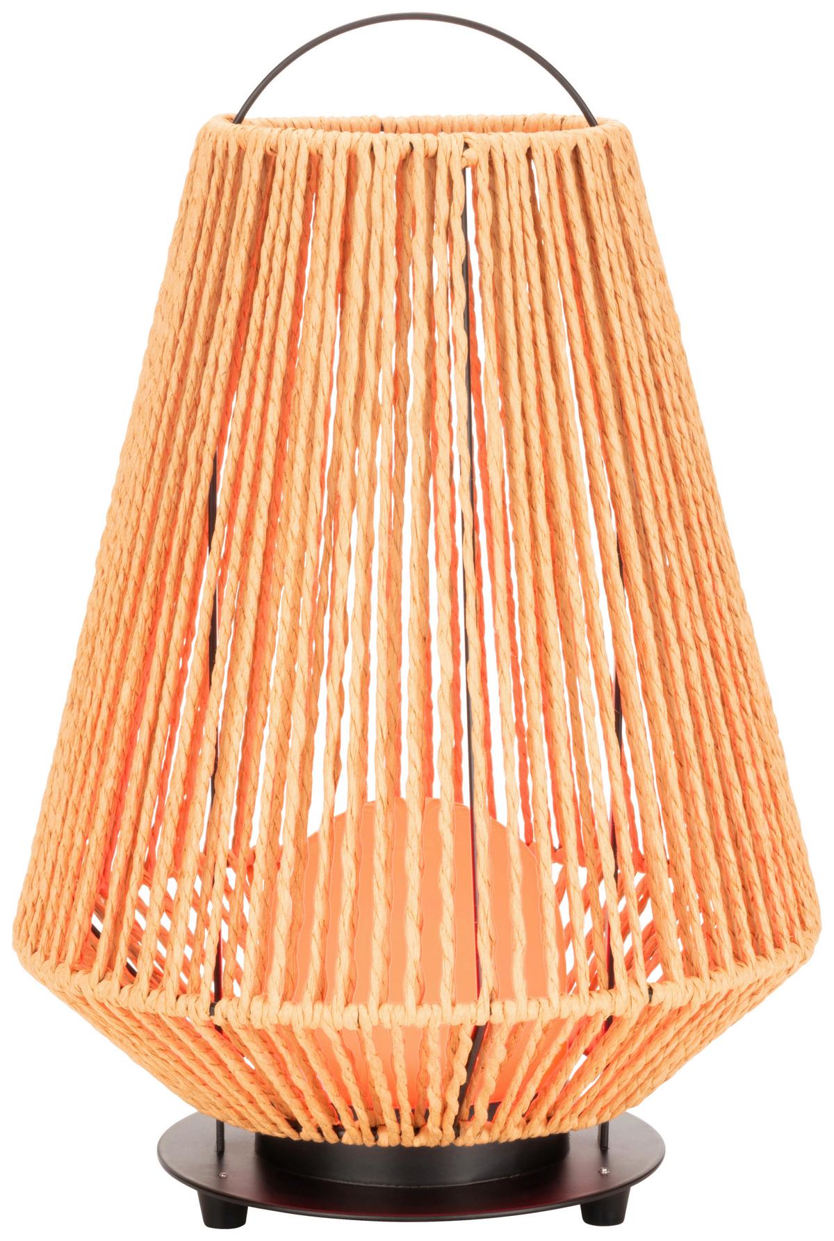 Zunanja Led-svetilka Newi - rjava, Moderno, kovina/naravni materiali (20/35cm) - Modern Living