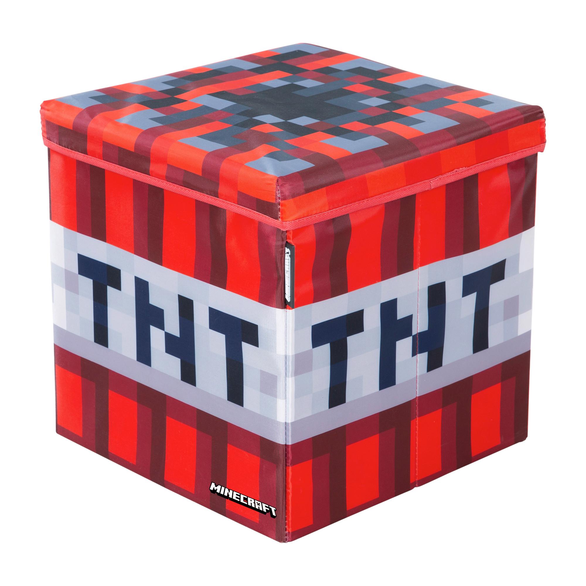 Zaboj Za Sedenje Minecraft, Rdeča - rdeča/siva, Moderno, karton/tekstil (30/30/30cm) - Minecraft