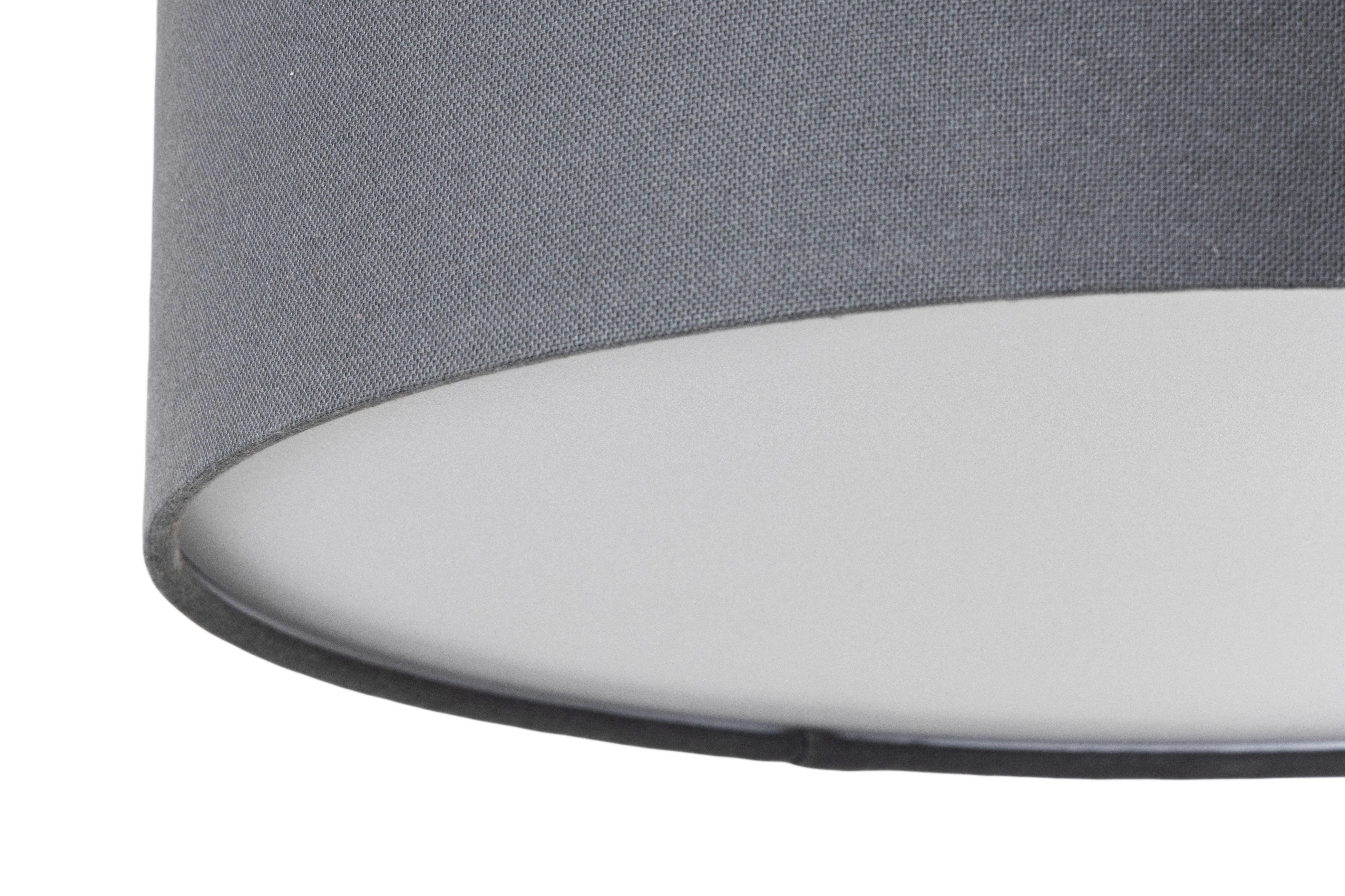 PLAFONDLAMP ANNABELL - Wit/Antraciet, Design, Kunststof/Textiel (37/37/13cm) - Novel