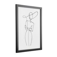 Bild Roberval Schwarz/Weiß ca. 32,7x45cm - Schwarz/Weiß, Trend, Glas/Papier (32,7/1,6/45cm) - Eglo