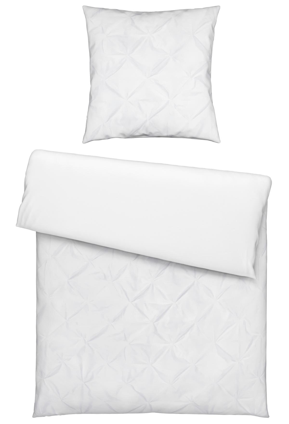 Bettwäsche Kate in Weiß ca. 135x200cm - Weiß, LIFESTYLE, Textil (135/200cm) - Modern Living
