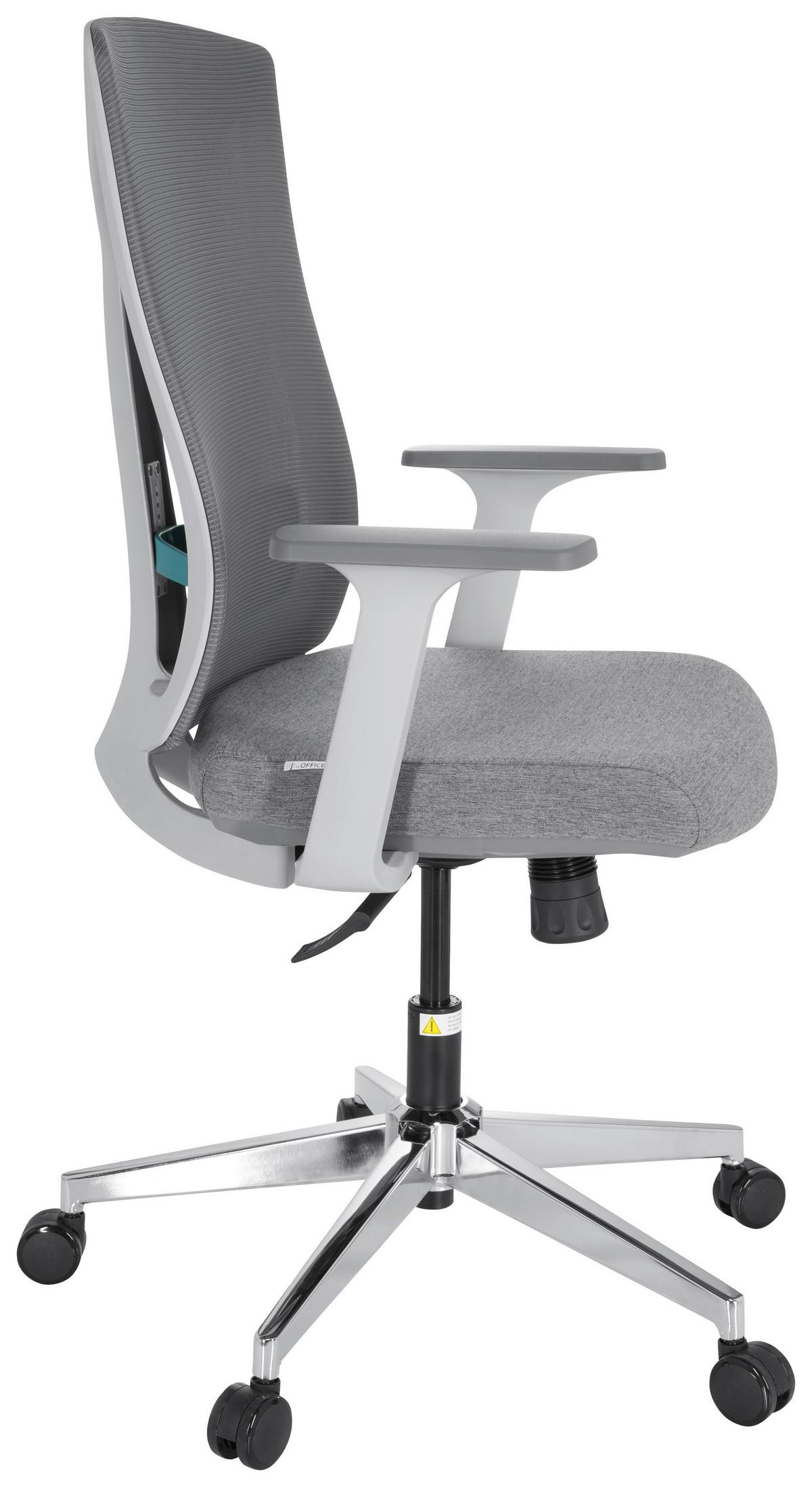 Pisarniški Stol Halifax, Siva - siva/bela, Moderno, kovina/umetna masa (63/116/66cm) - MID.YOU
