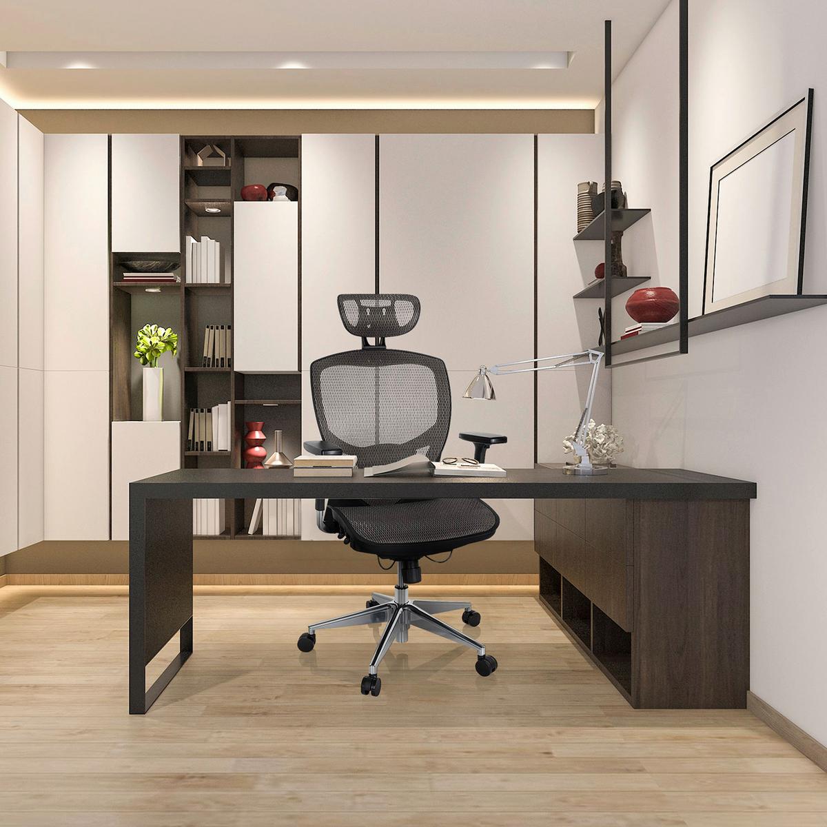 Pisarniški Stol Venus One, Srebrno-Siva, Črna - srebrne barve/temno siva, Basics, kovina/umetna masa (61/148/48cm) - MID.YOU