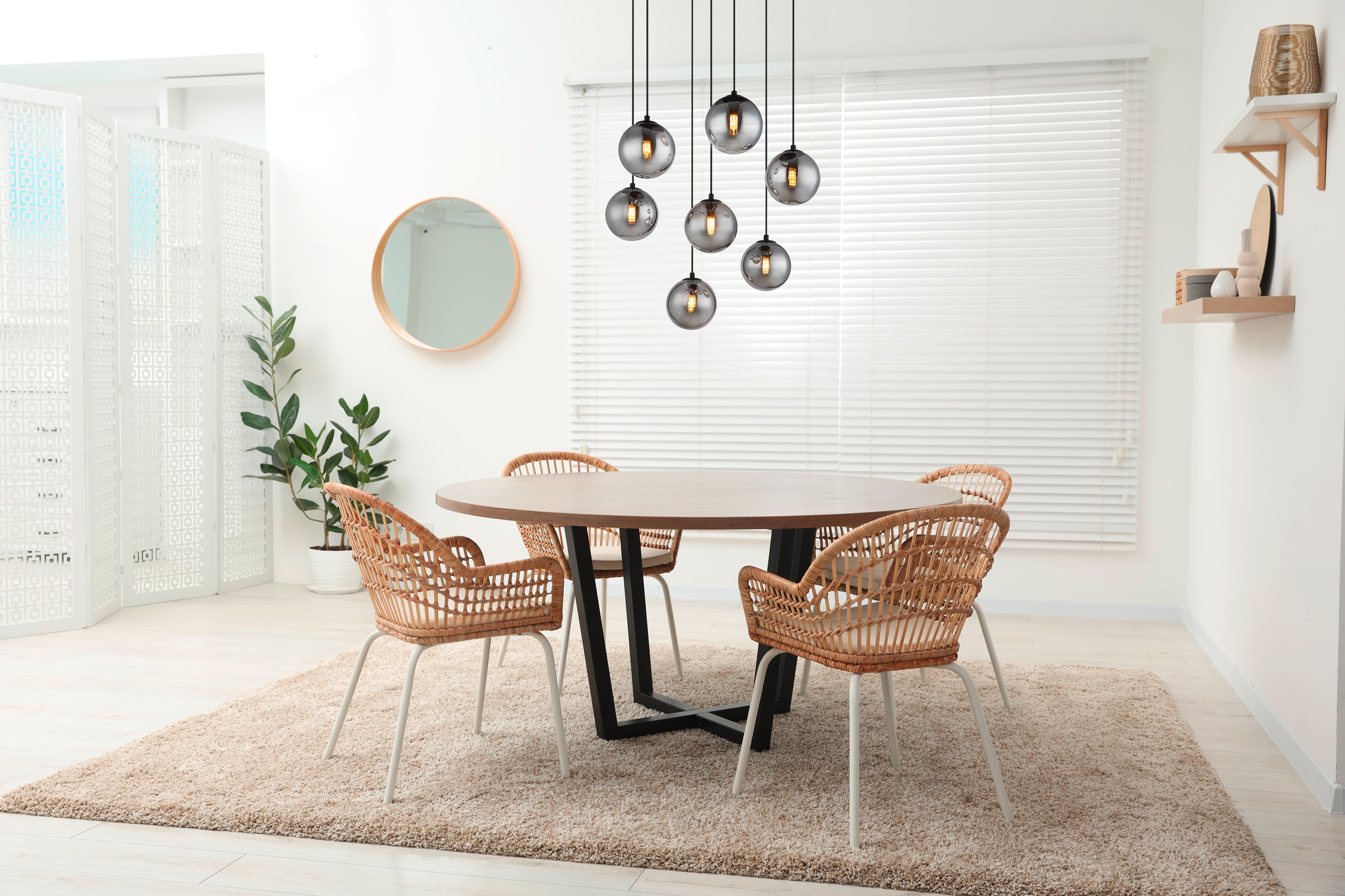 LED-HÄNGELEUCHTE 56133-7H RIHA - Schwarz/Grau, Design, Glas/Kunststoff (55/120cm) - Globo