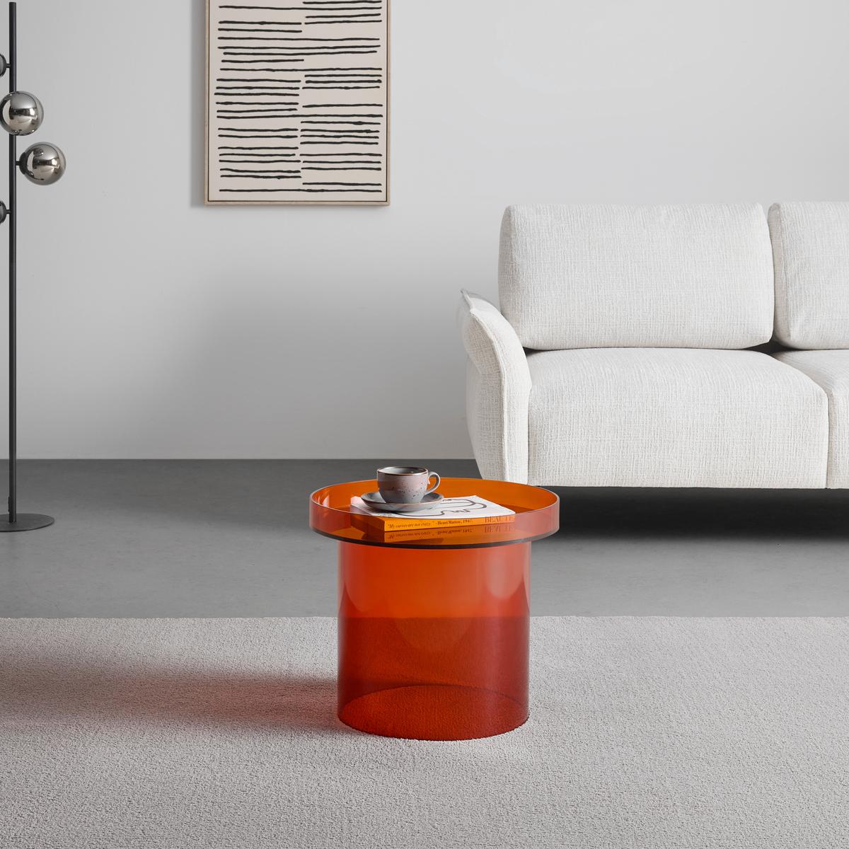Beistelltisch Retro -Trend- - Bernsteinfarben, Lifestyle, Kunststoff (45/45/40cm) - Mömax
