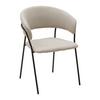 STOL MED ARMSTÖD ALICE -TOP- - beige/svart, Design, metall/trä (53/80/59cm) - Mömax