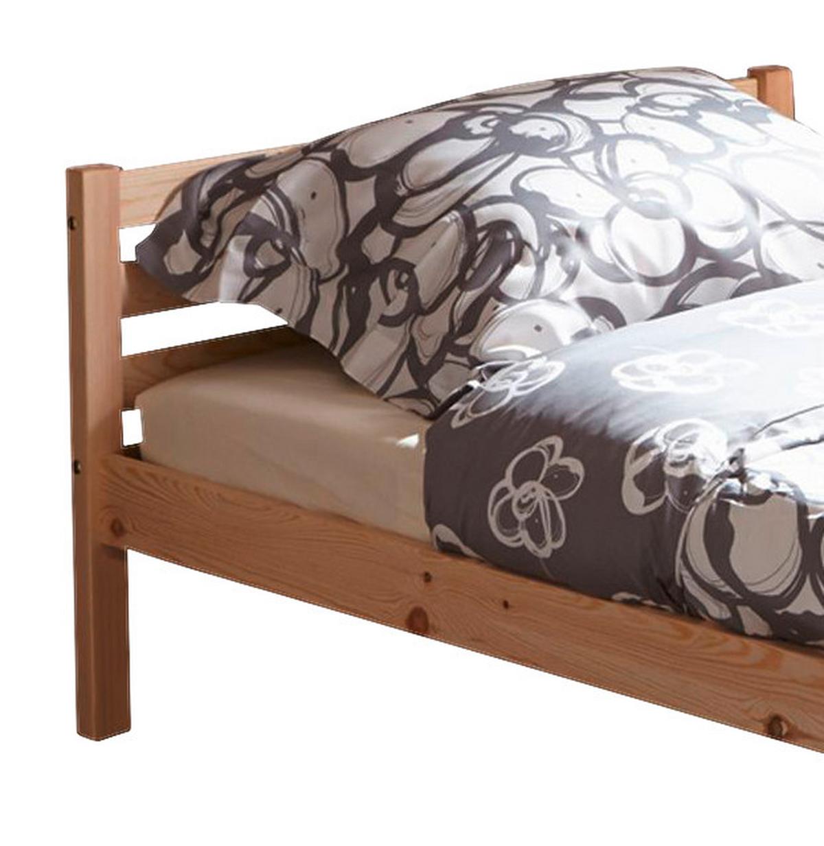 Postelja Nadine, 90x200, Bor, Masivno - barve bora, Konvencionalno, les (90/200cm) - MID.YOU