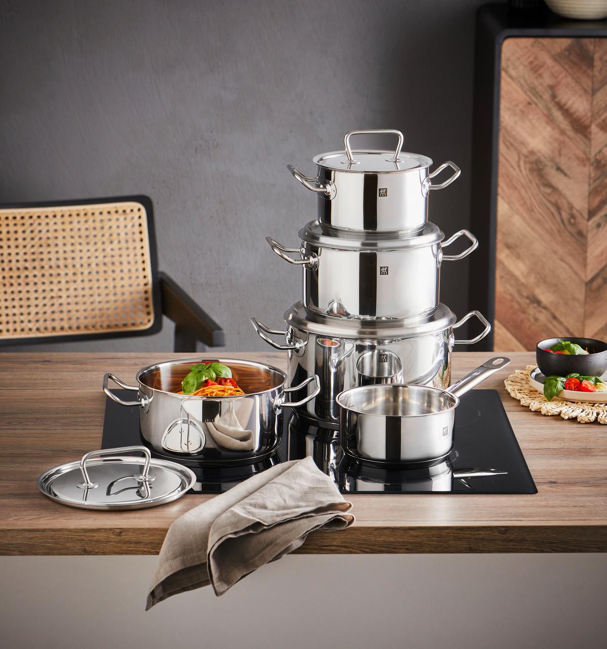 ZESTAW GARNKÓW 1006261/ 66580-000-0 ZWILLING - kolor srebrny/kolor stalowy, Basics, metal - Zwilling