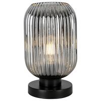 Tischleuchte Exi Schwarz/Chrom max. 25 Watt - Chromfarben/Schwarzchrom, Modern, Glas/Kunststoff (14/25cm) - Mömax