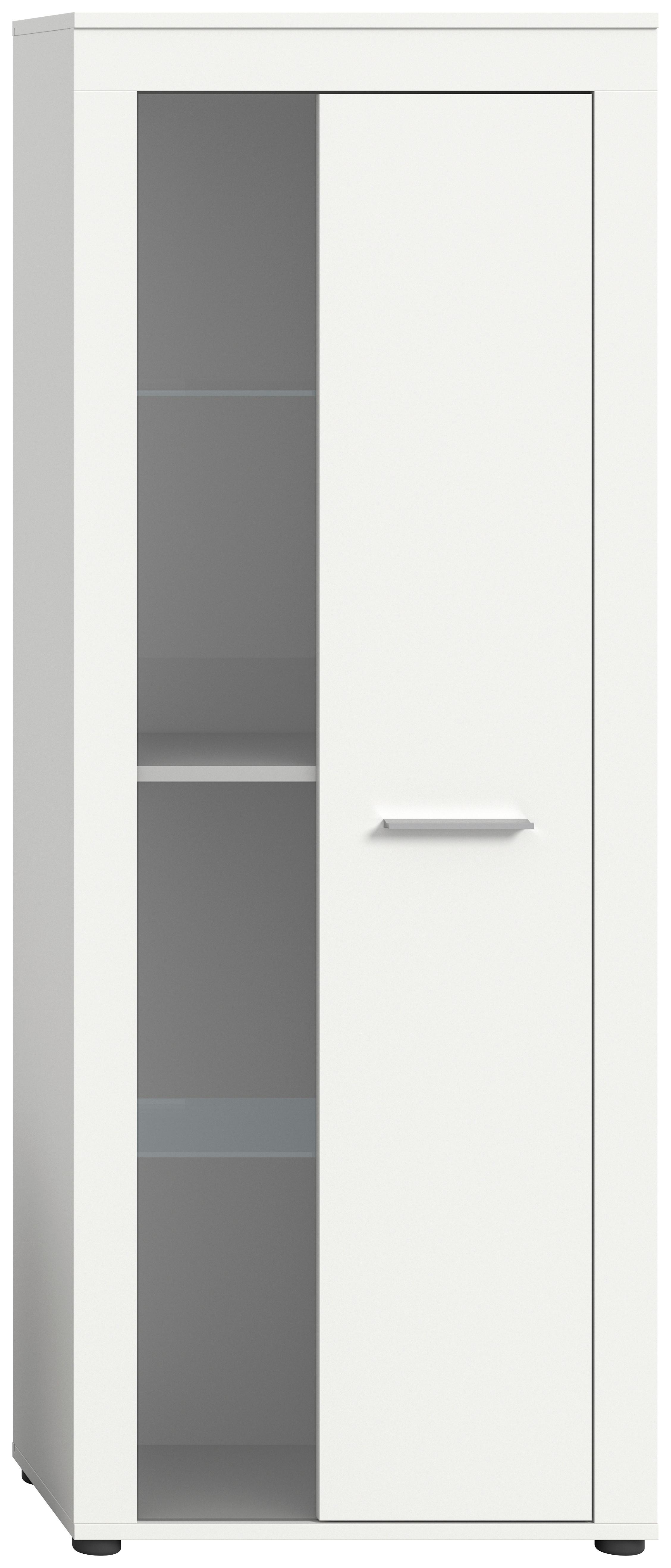 Vitrină JAM - alb, Design, sticlă/material pe bază de lemn (60/159/35cm) - Modern Living