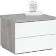 Nachtkästchen Weiß/Grau - Weiß/Grau, Holzwerkstoff (55/41/44cm) - Modern Living