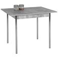 Esstisch in Grau - Chromfarben/Grau, Holzwerkstoff (75/72/55cm) - Based Esstisch in Grau - Chromfarben/Grau, Holzwerkstoff (75/72/55cm) - Based