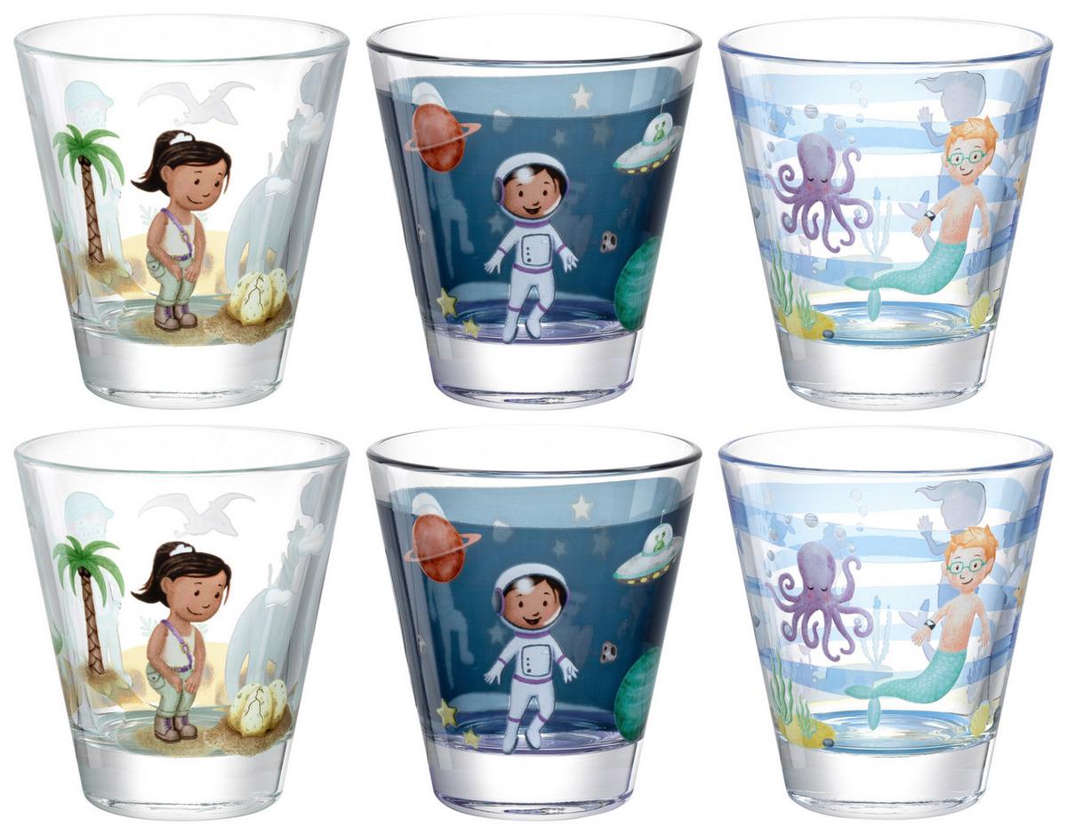 ZESTAW SZKLANEK DLA DZIECI 023680 - przejrzysty, Trend, szkło (26,50/9,8/17,70cm) - Leonardo