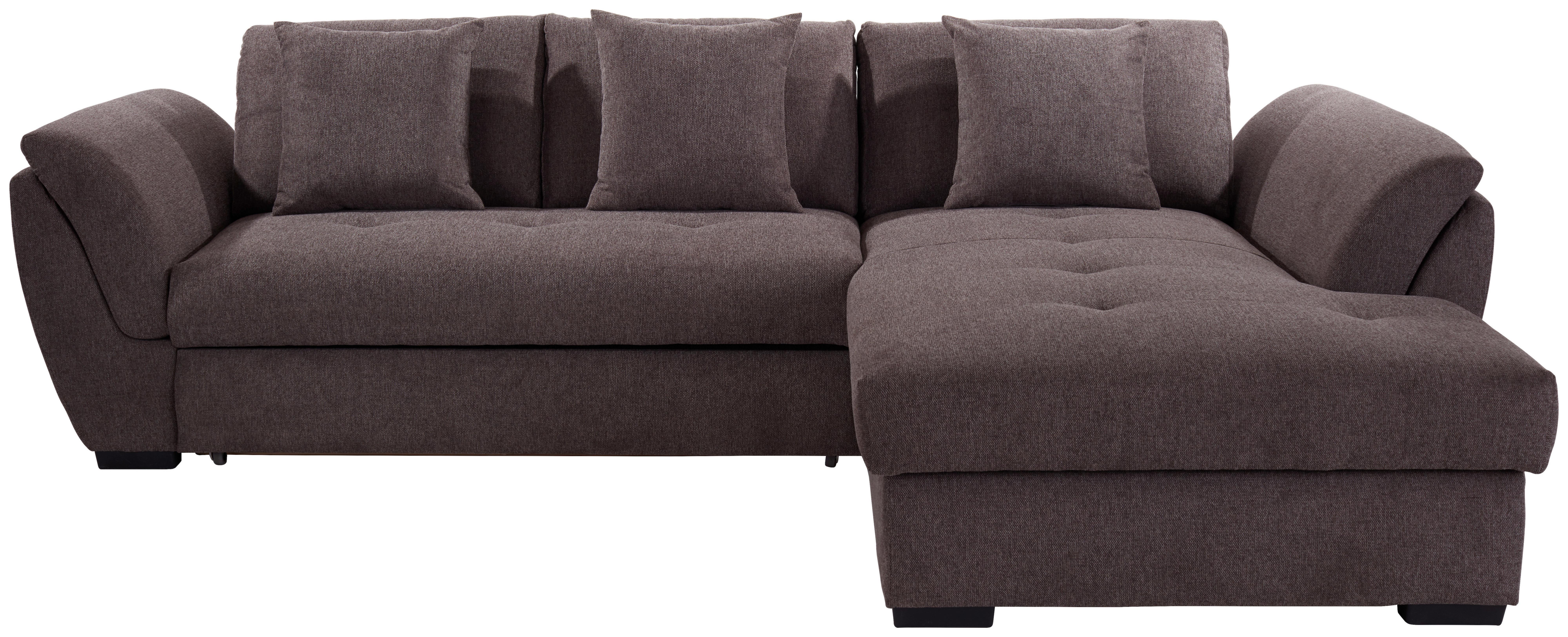 Sedežna Garnitura Berisso, Z Ležiščem In Predalom - rjava, Design, umetna masa (278/187cm) - Modern Living