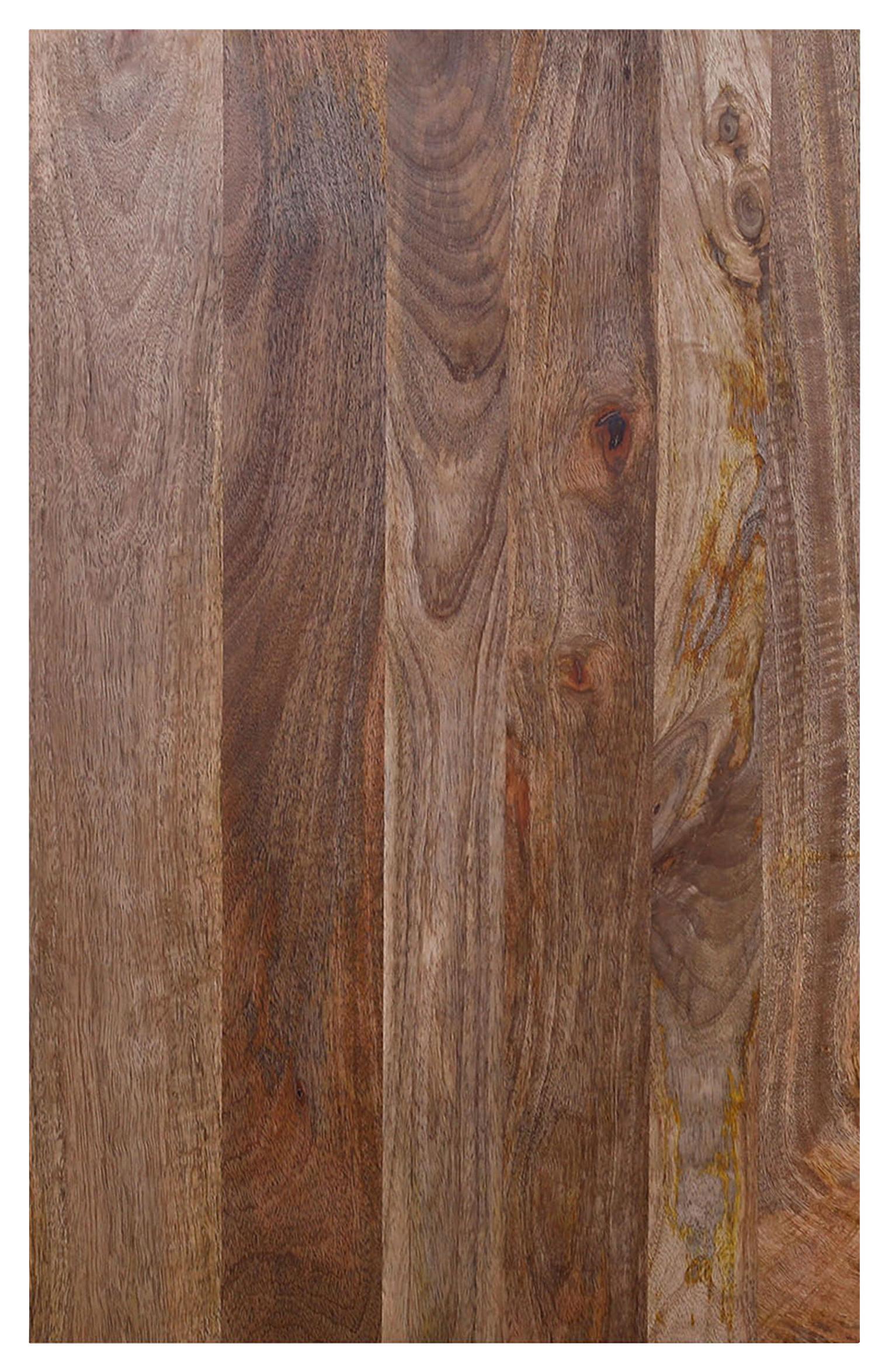 STOLIK KAWOWY SIESTA - kolor mosiężny/kolor naturalny, Trend, metal/drewno (87/55/40cm) - Livetastic