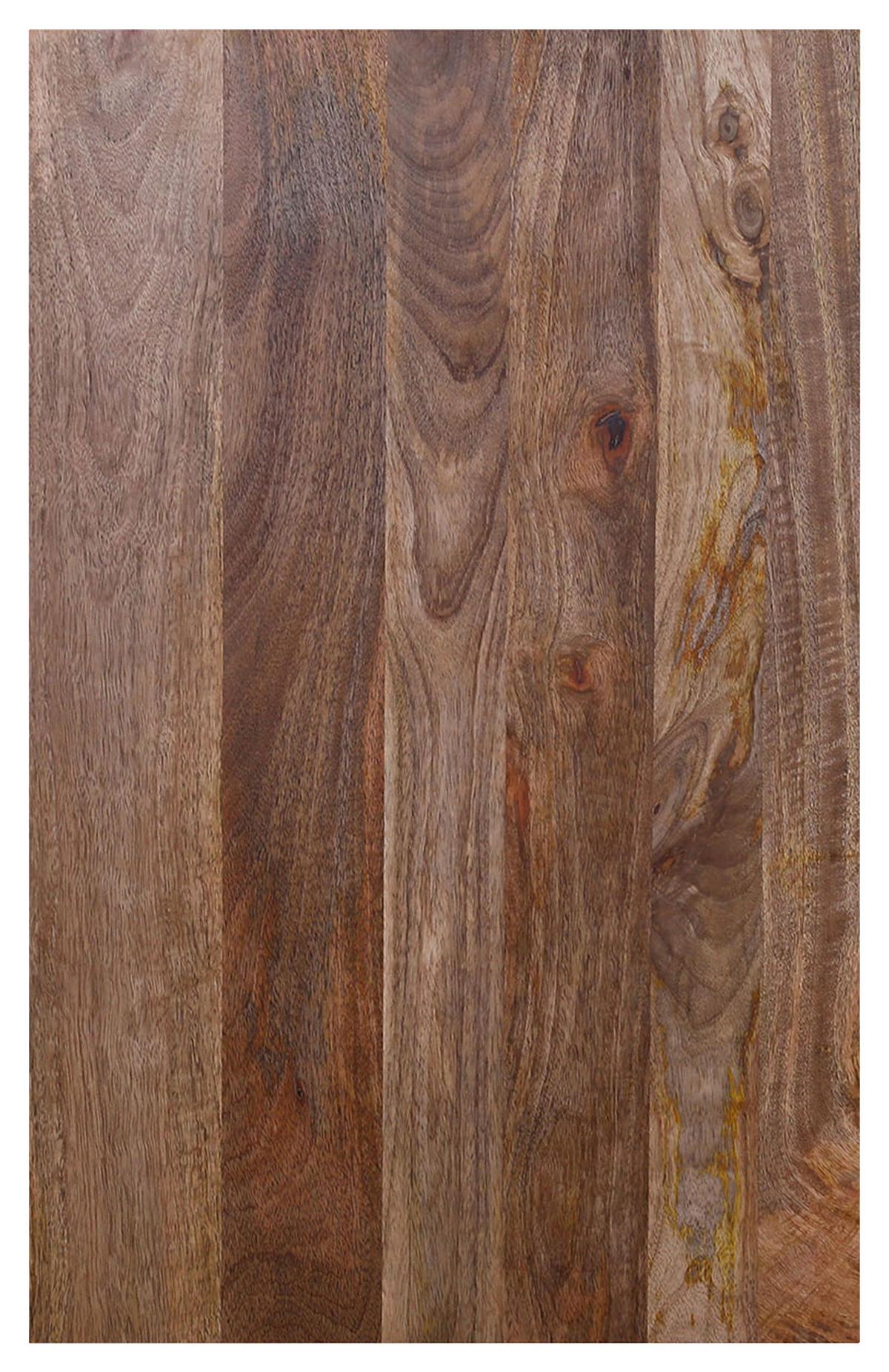 STOLIK KAWOWY SIESTA - kolor mosiężny/kolor naturalny, Trend, metal/drewno (87/55/40cm) - Livetastic