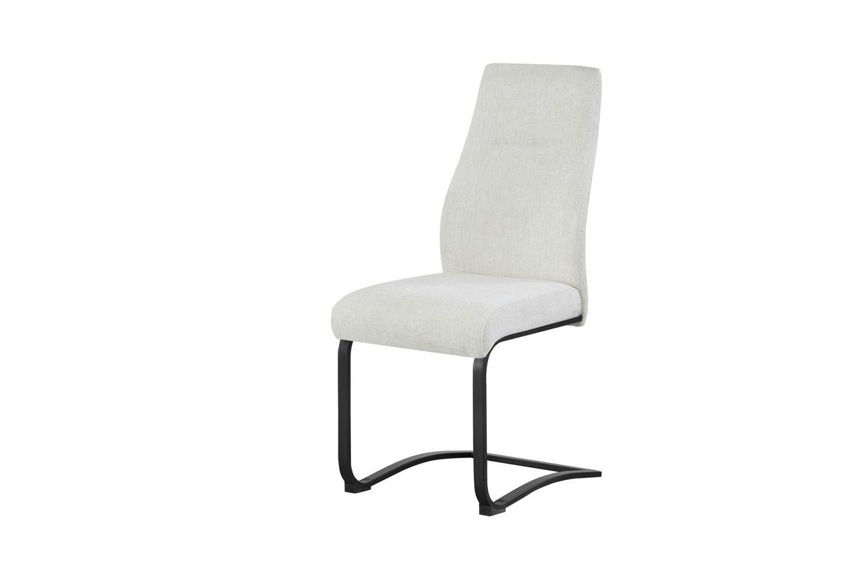 SCHWINGSTUHL-SET TINA - Creme/Schwarz, Modern, Textil/Metall (43/98/59cm) - MID.YOU